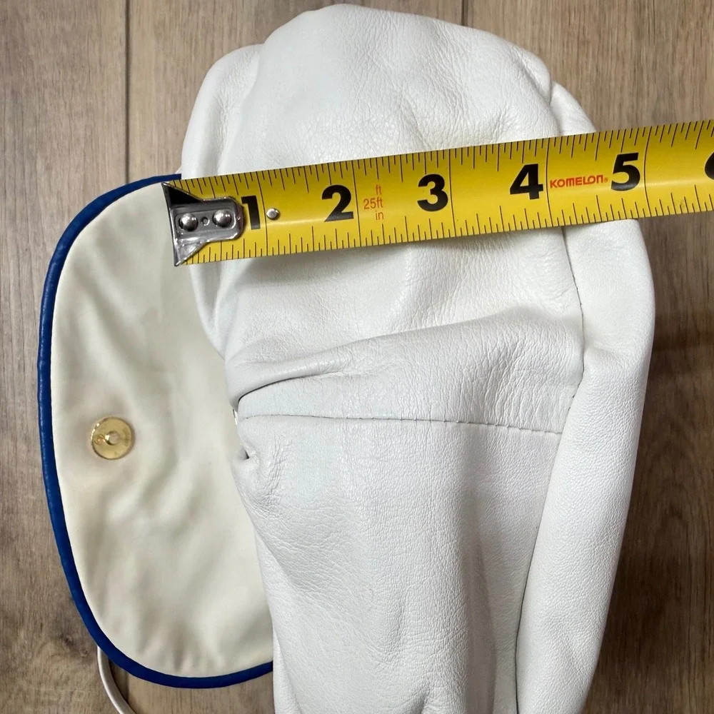 Giani Bernini Vintage Leather Crossbody Bag Multicolor 3D Twee Color Block White - Picture 9 of 9